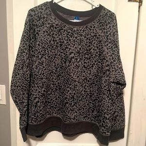 Old Navy Leopard Print Crewneck